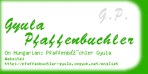 gyula pfaffenbuchler business card